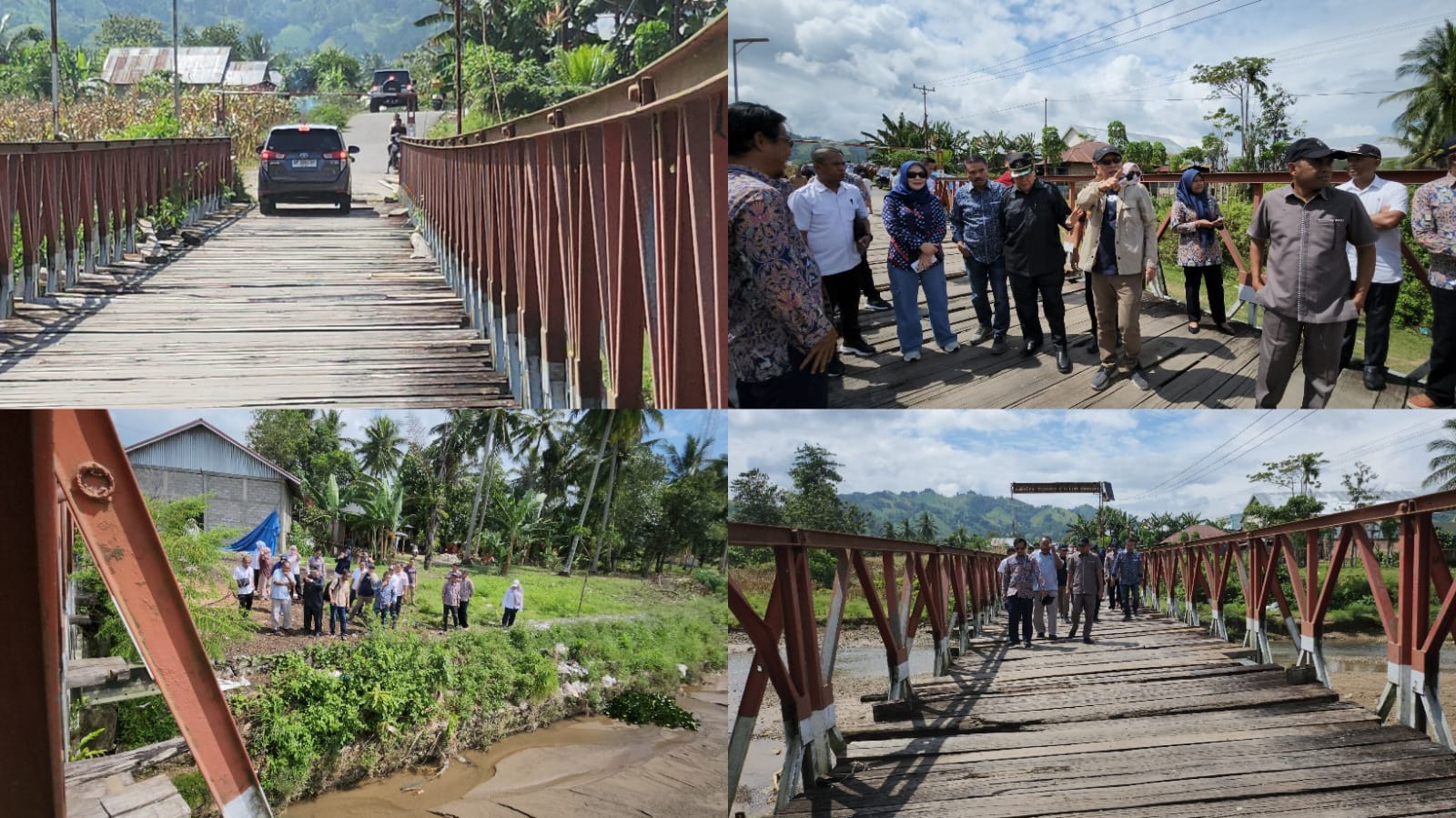 Jembatan Merah Putih Kritis, Anggota DPRD Provinsi Dapil IV Lakukan Tinjauan Lapangan