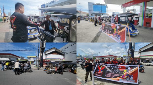 GRIB Jaya Gorontalo Bagikan 500 Voucher BBM Gratis untuk Pengemudi Bentor