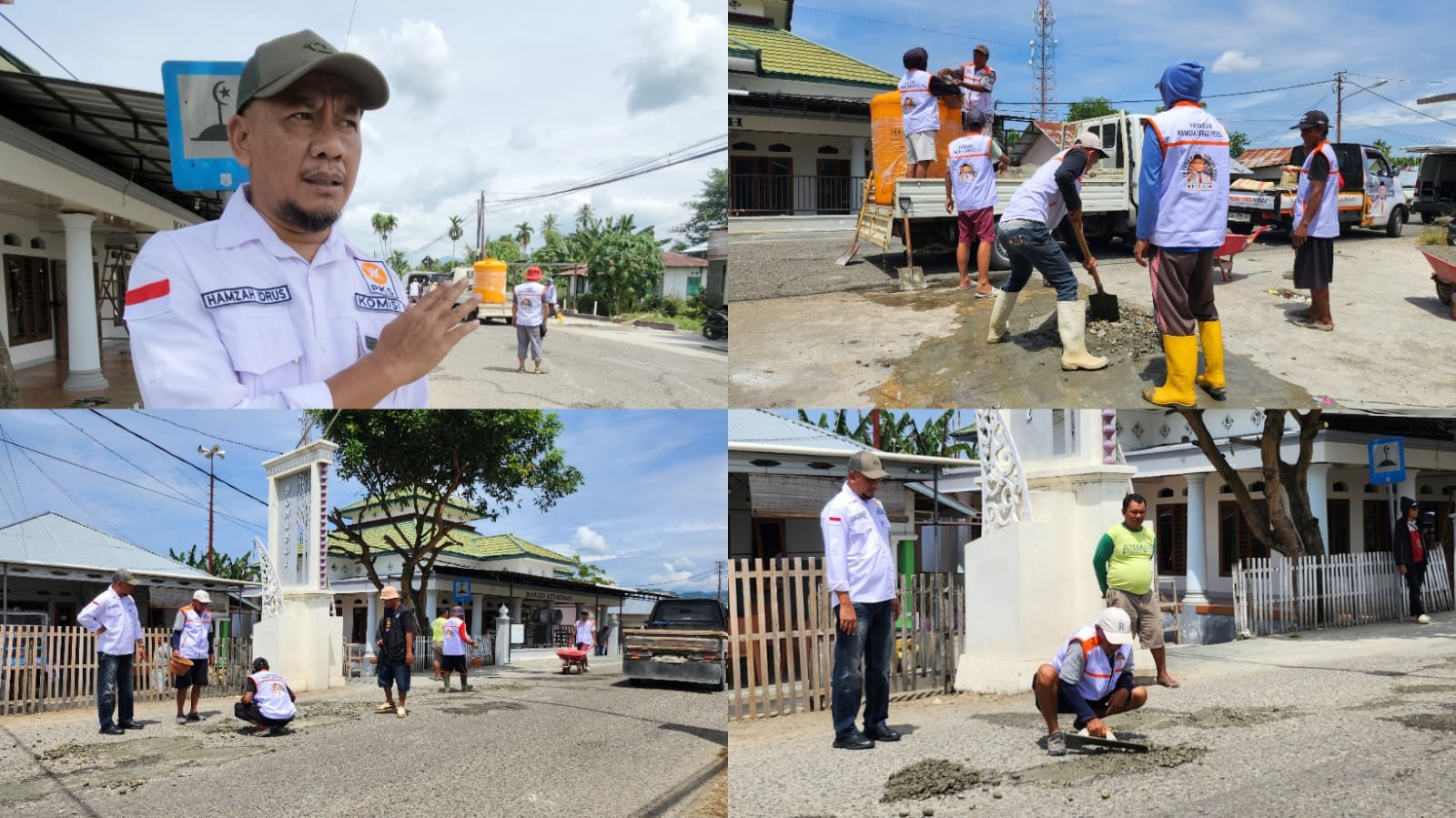 Dana Pribadi untuk Rakyat, Hamzah Idrus Tambal Jalan Rusak Perbatasan Kota–Bone Bolango