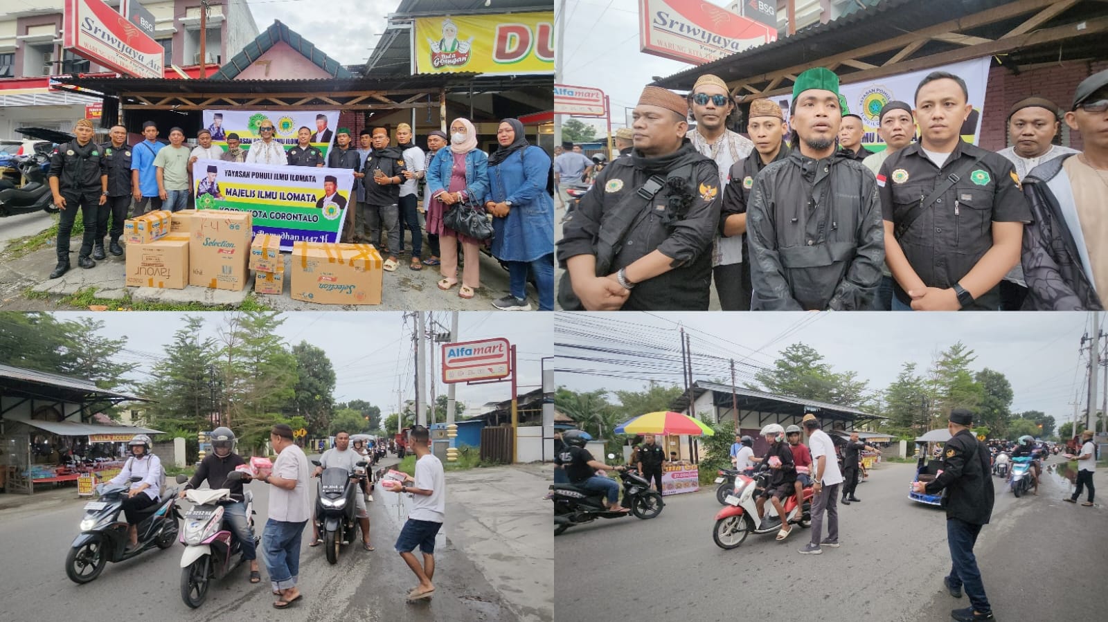 Pengendara di Jalan Raja Eyato Terima Takjil dari Yayasan Pohuli Ilmu Ilomata