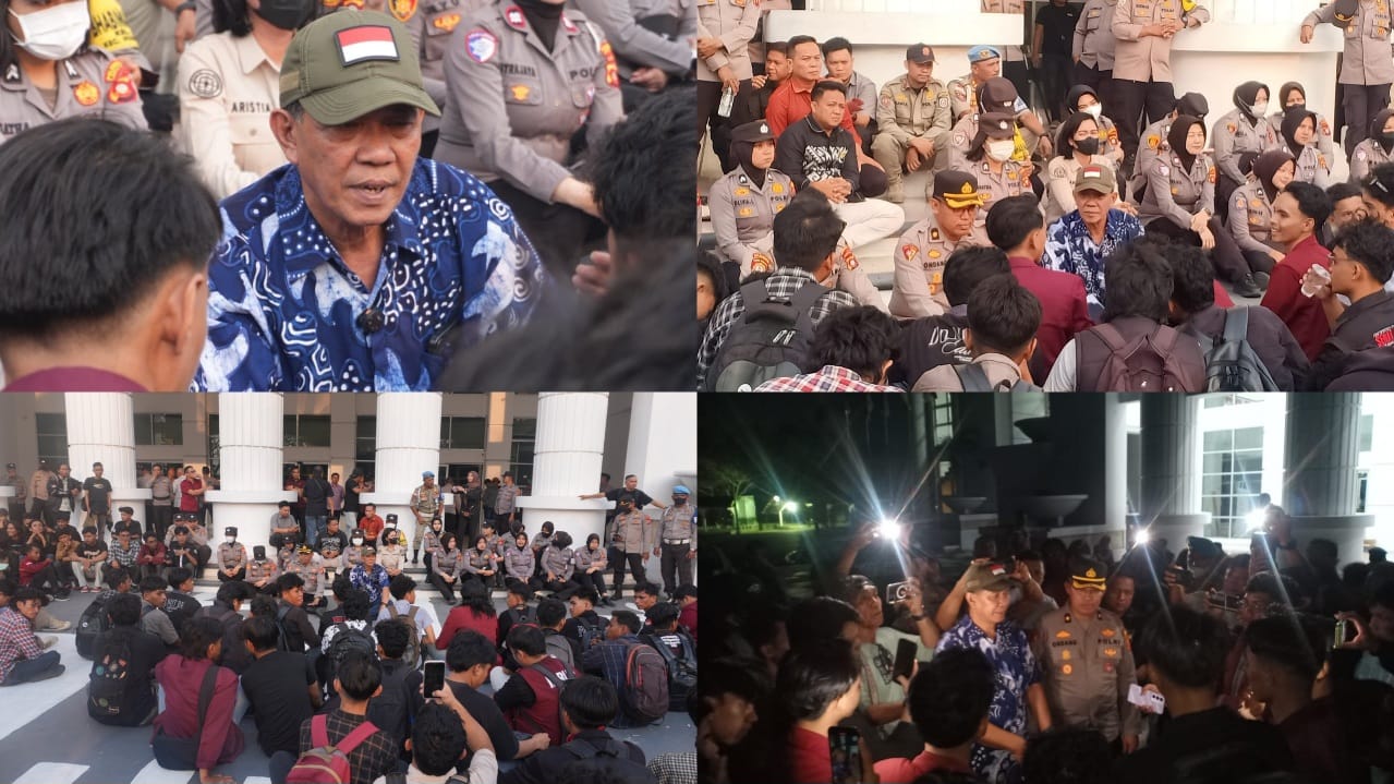 Aksi Mahasiswa UNG Sempat Memanas, Sulyanto Pateda Terima Tuntutan soal Tambang hingga PPPK