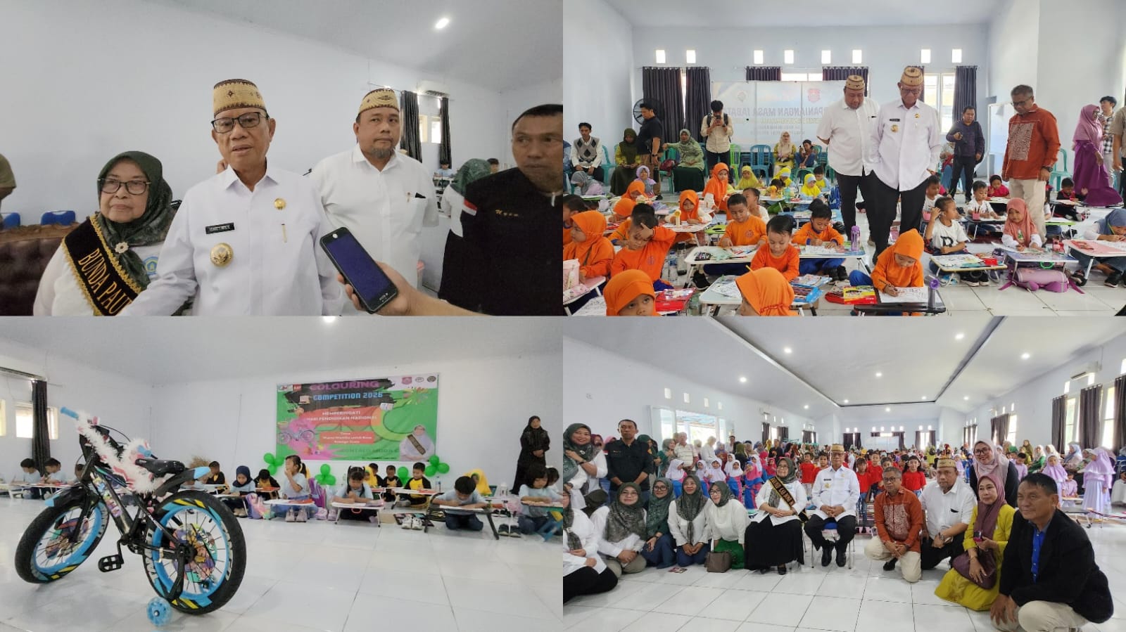 Ratusan Anak PAUD-TK Ramaikan Lomba Mewarnai Hardiknas di Bone Bolango