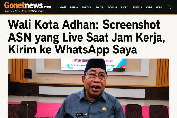 Wali Kota Adhan: Screenshot ASN yang Live Saat Jam Kerja, Kirim ke WhatsApp Saya