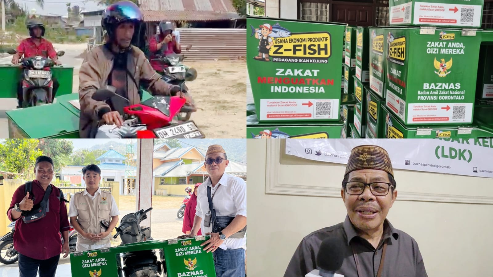 80 Penjual Ikan Keliling di Gorontalo Dapat Coolbox dan Modal Rp1 Juta dari Baznas