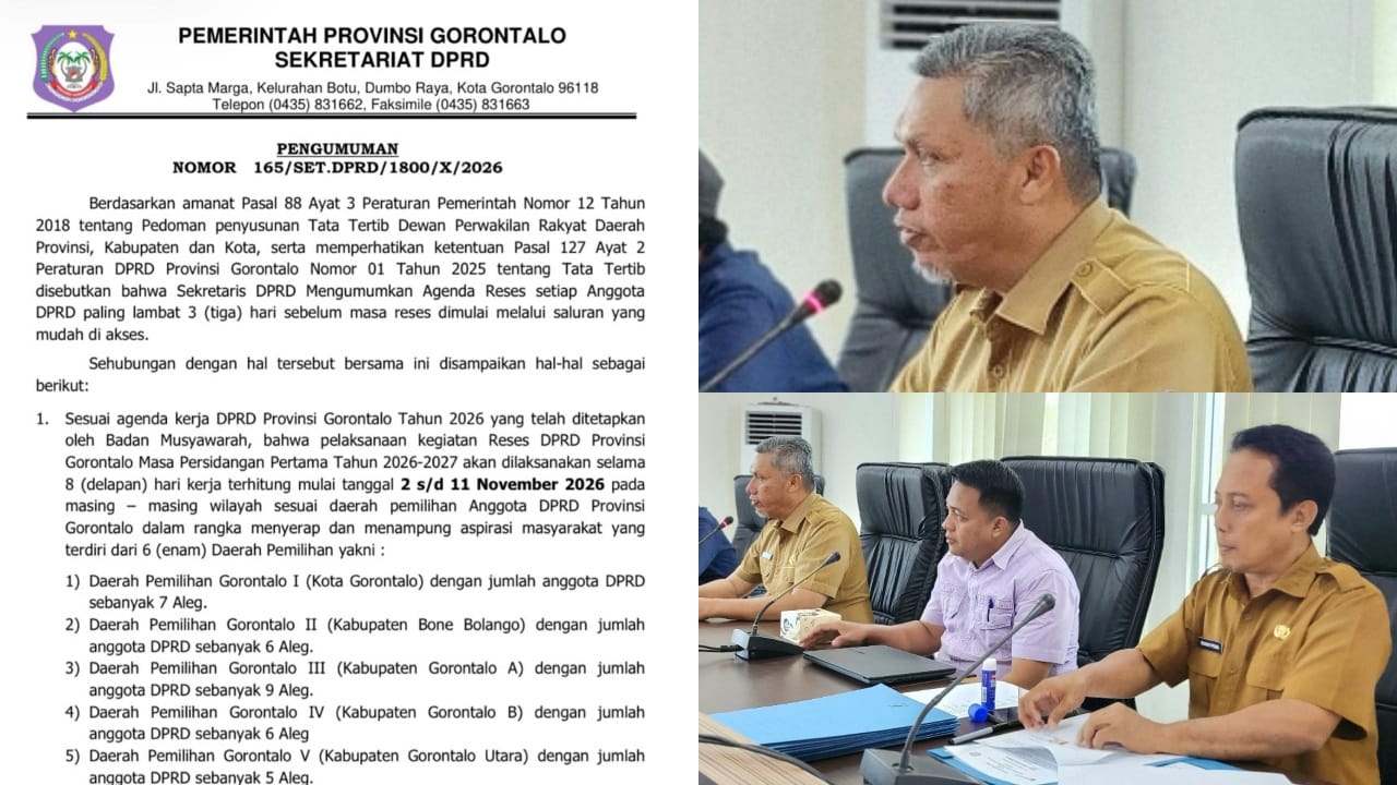 Ada yang Berbeda di Reses DPRD Provinsi Gorontalo November Ini, Apa Itu?